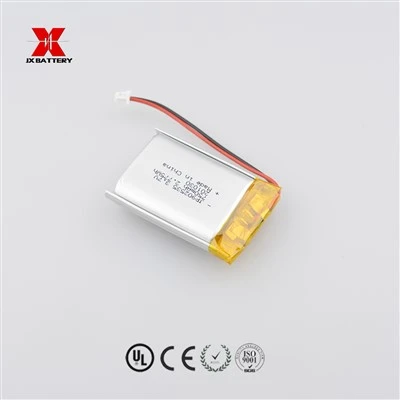 الصين الصانع بطارية ليثيوم بوليمر JP 902535 750mah مع ثنائي الفينيل متعدد الكلور